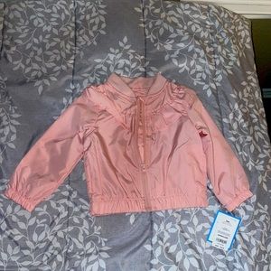 Pink carters ruffle windbreaker style jacket